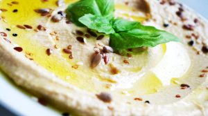 hummus chickpeas paste basil-Homemade Hummus-pb-feature
