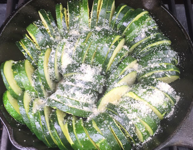 Grilled Zucchini Hasselback
