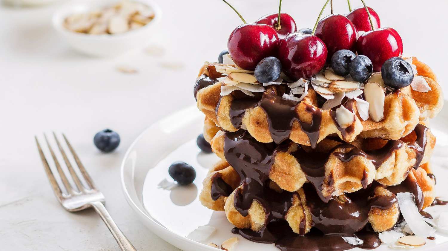 Almond Chocolate Waffles Homemade Recipes