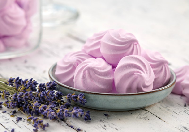 homemade gentle lavender marshmallows on blue | unique desserts to make at home