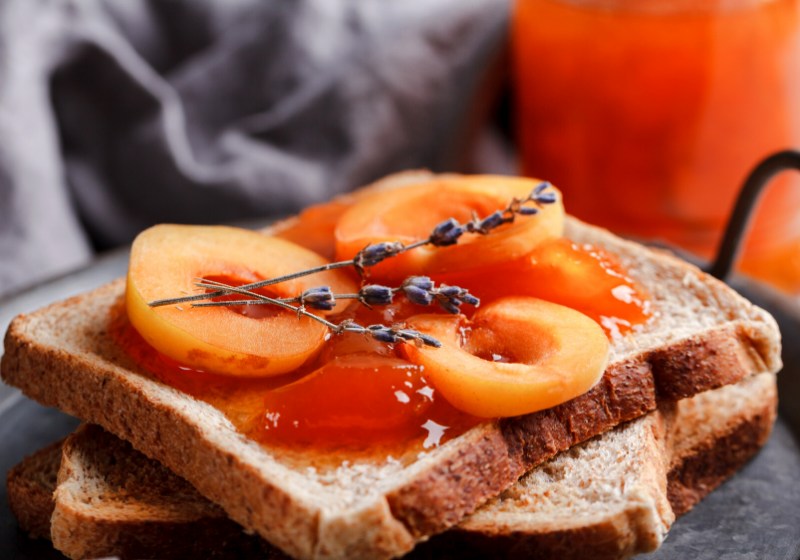 toast jam apricot berries fruit breakfast | unique desserts near me