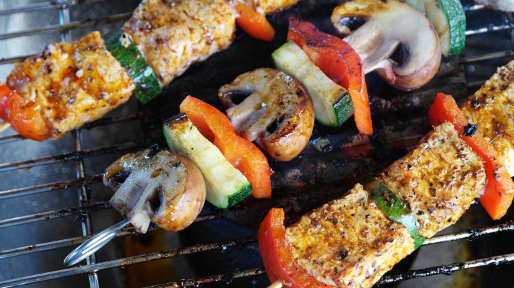 Sliced Meat, Vegetables, Mushroom, and Tomatoes Barbeque-grilled veggies-px-feature