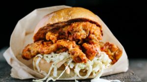 fried crispy chicken sandwich coleslaw on | Nashville Hot Chicken Recipe | Homemade Recipes | featured