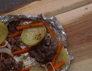 Beef, Carrot and Potato Bundles