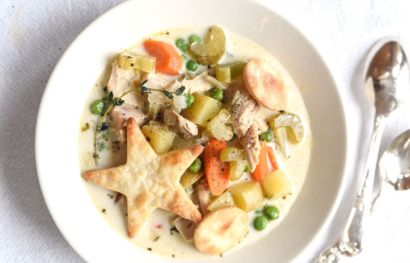 turkey pot pie soup | leftover turkey recipes