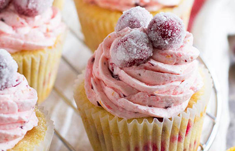 cranberry orange cupcakes | christmas cupcake ideas