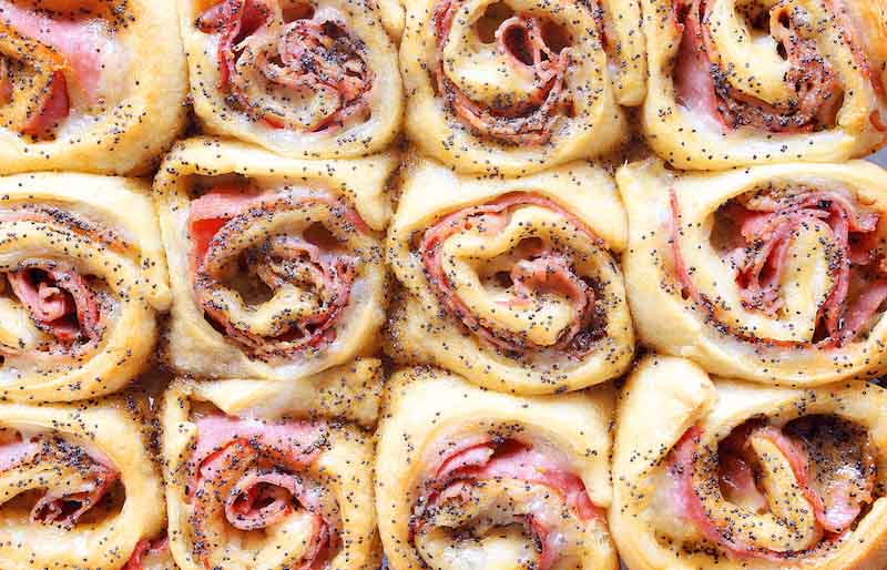ham and cheese crescent rollups | traditional christmas breakfast