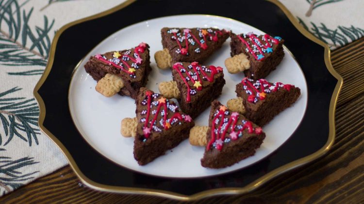 chocolate munchies on ceramic plate-Christmas brownie recipes-px-feature