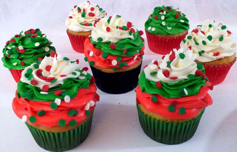 christmas swirl cupcakes | christmas cupcake ideas
