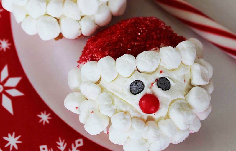 santa cupcakes | christmas cupcake ideas