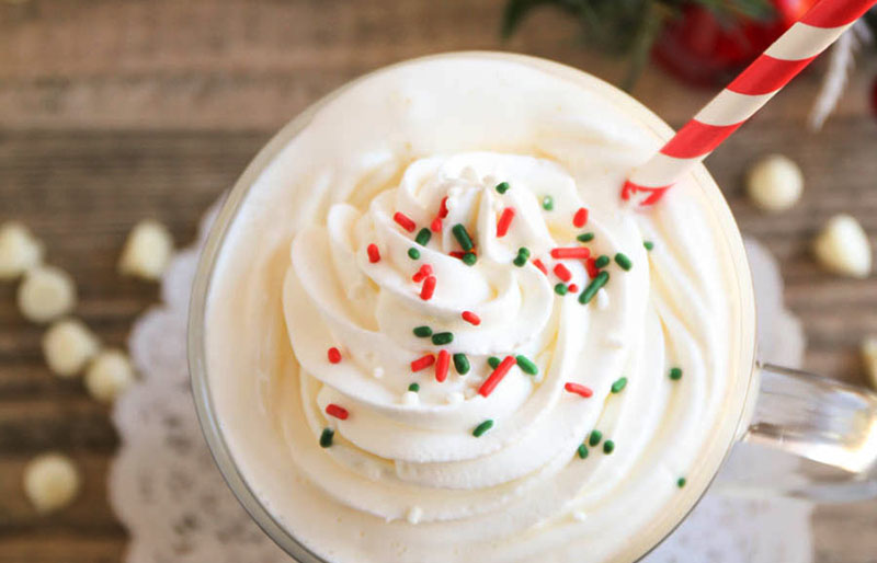 white hot chocolate | christmas dinner ideas