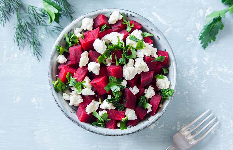 beet feta cheese salad parsley healthy | winter salad recipes