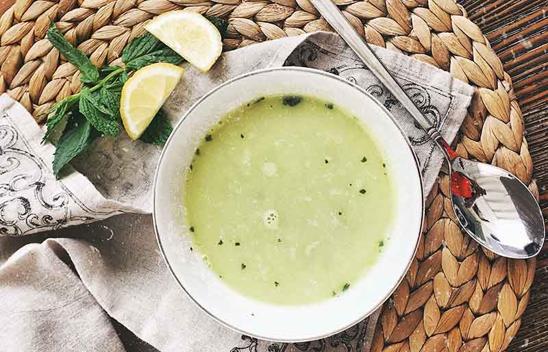 green zucchini soup lemon | vegan vegetable soup