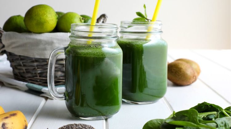 healthy natural green smoothie made fresh | Bottoms Up for These Green Juice Recipes for Weight Loss | featured