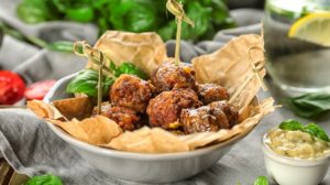 plate tasty sausage cheese balls on | Crowd-Pleasing Super Bowl Appetizers | featured