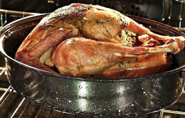 Turkey Oven Roasted Thanksgiving Alton Brown Turkey Brine Pb 600x384 