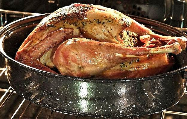 turkey oven roasted thanksgiving-alton brown turkey brine-pb
