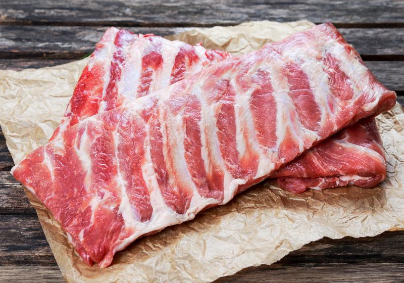 raw pork ribs on crumpled paper | bbq ribs recipe