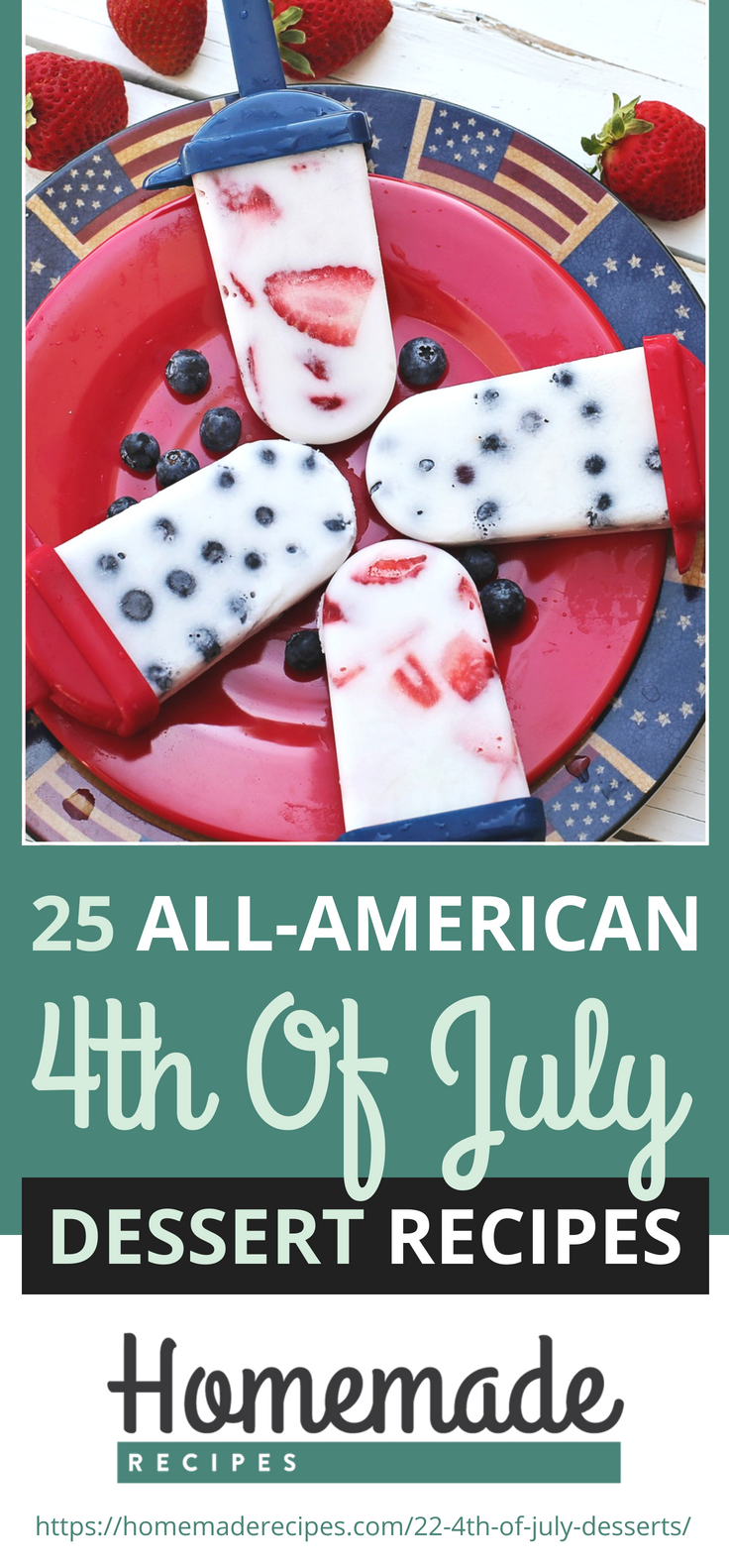 Pinterest Placard | 25 All-American 4th of July Desserts