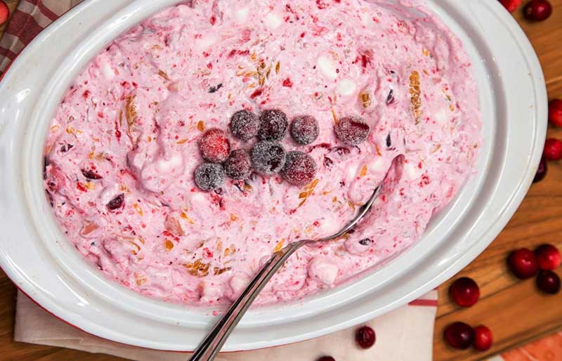 cranberry fluff salad | christmas side dishes