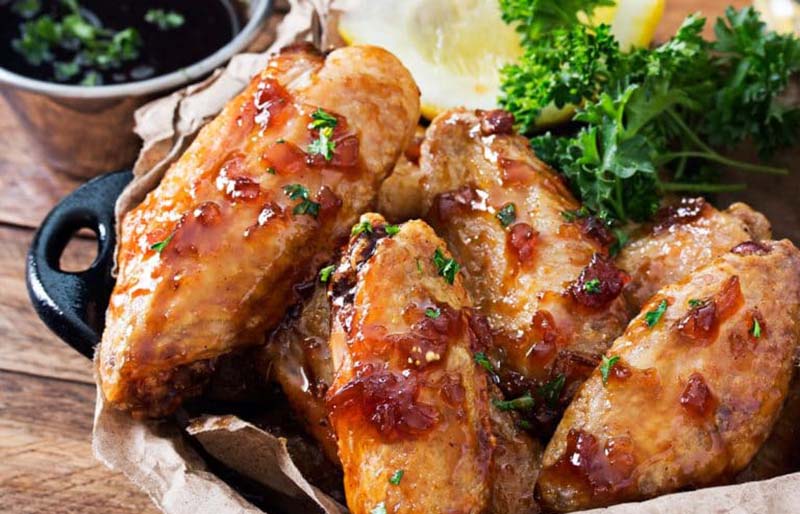 jack daniels glazed baked chicken wings | new year's eve dinner ideas