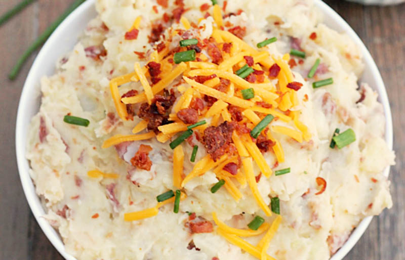 loaded garlic ranch mashed potatoes | christmas side dishes