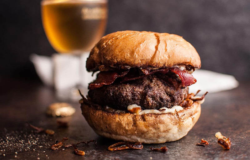 beef burgers with bacon | new year's eve dinner ideas