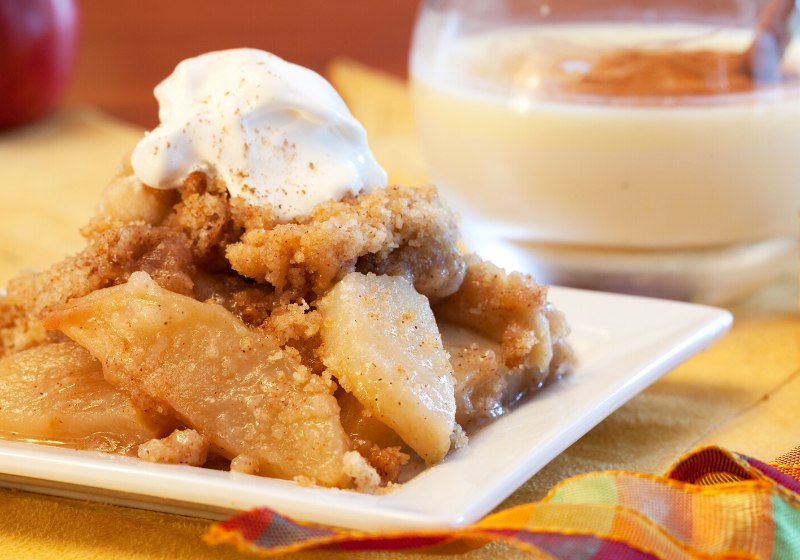 dish apple crisp whipped cream topping | british desserts recipes