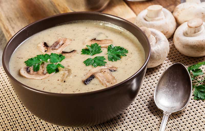 mushroom cream soup herbs spices brown | soul food dinner menu