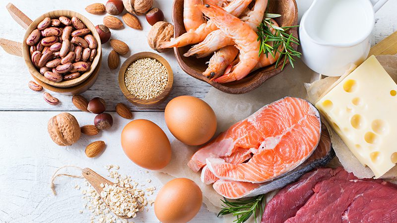 Assortment of healthy protein source and body building food | Stock-Up Grocery List And Recipes To Cook For Coronavirus Quarantine | Staple food