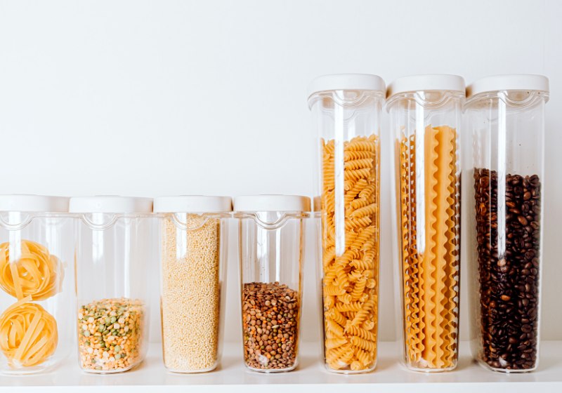 stocked kitchen pantry food pasta millet | kitchen pantry cabinet