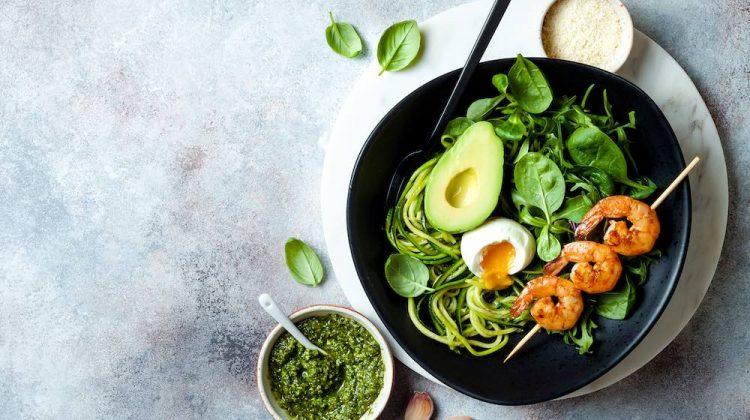 detox-buddha-bowl-avocado-spinach-greens | 9 Healthy Keto Shrimp Recipes For The Seafood Lover In You | Featured