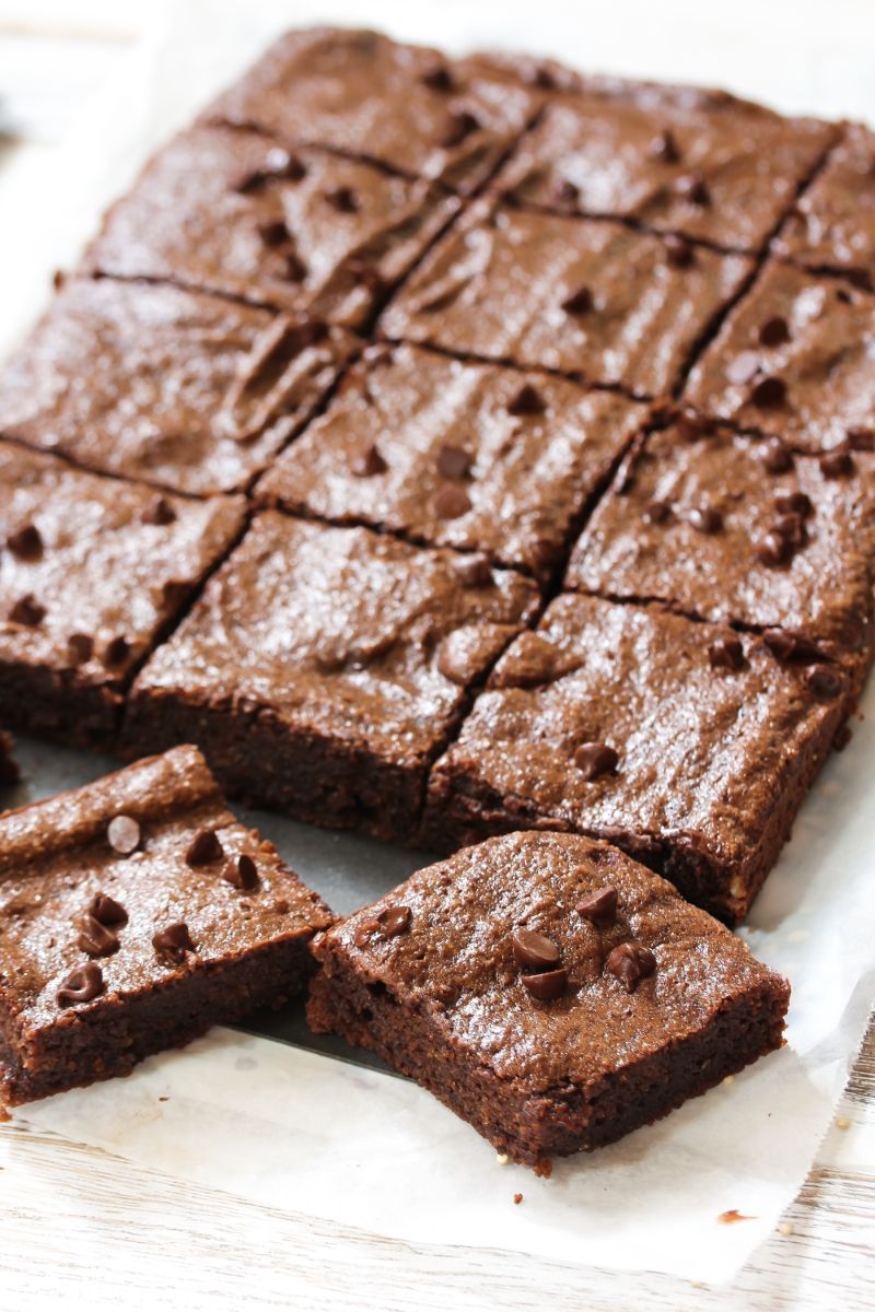 homemade-chocolate-chip-fudge-brownies-selective | brownies