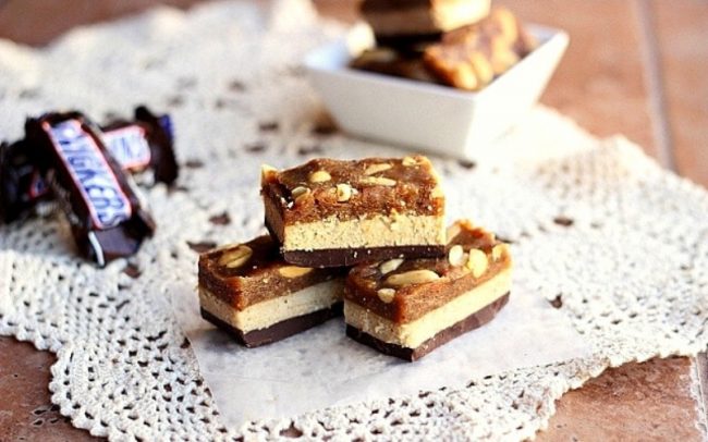 Healthy Fun Size Snickers Bars recipe