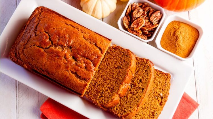 pumpkin bread with pecan and spice on the side | Pumpkin Spice Bread | Easy Recipe | Featured
