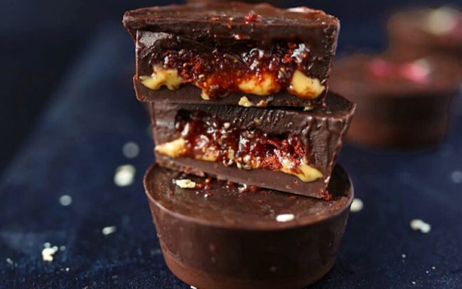 Vegan Peanut Butter and Jelly Cups | Healthy Homemade Halloween Candy Recipes
