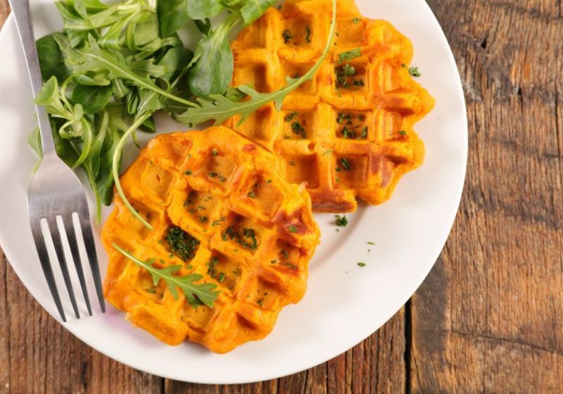 sweet potato waffle salad | things you can make in a waffle maker
