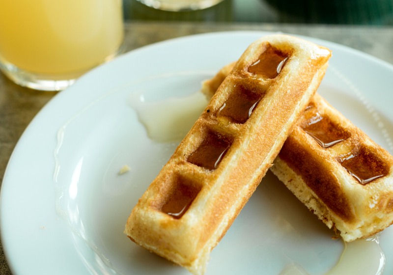 waffle stick maple syrup waffles on | waffle recipe no milk