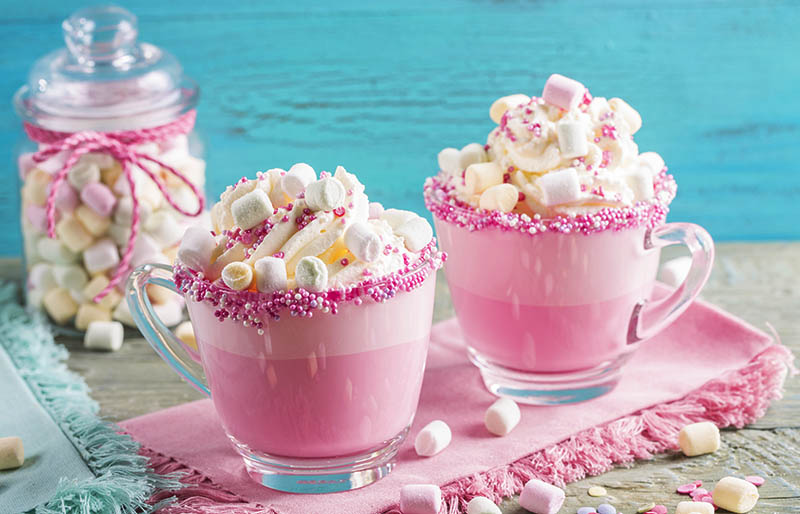 unicorn hot chocolate cookies party | valentine chocolate recipe