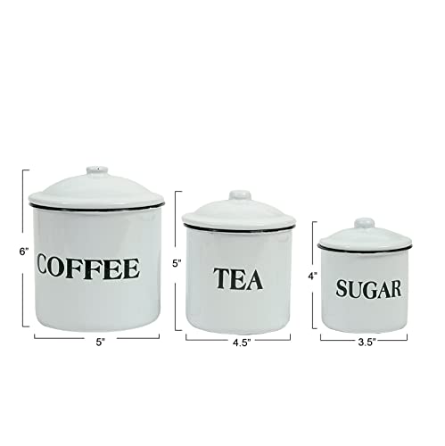 Check out Creative Co-Op Farmhouse Enameled Metal Containers with 