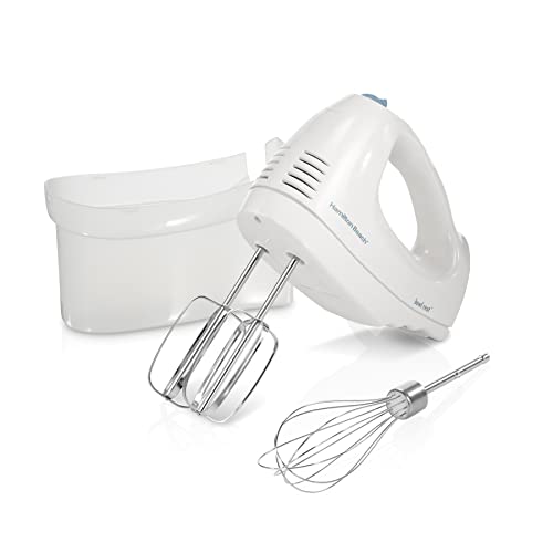 Check out Hamilton Beach 6-Speed Electric Hand Mixer with Whisk, Traditional Beaters, Snap-On Storage Case, White at https://homemaderecipes.com/product/hamilton-beach-6-speed-electric-hand-mixer-with-whisk-traditional-beaters-snap-on-storage-case-white/