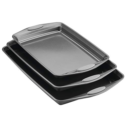 Check out Rachael Ray Nonstick Bakeware Set with Grips, Nonstick Cookie Sheets / Baking Sheets - 3 Piece, Gray with Sea Salt Gray Grips at https://homemaderecipes.com/product/rachael-ray-nonstick-bakeware-set-with-grips-nonstick-cookie-sheets-baking-sheets-3-piece-gray-with-sea-salt-gray-grips/