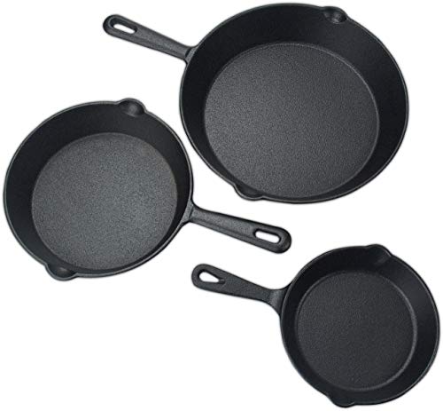 Check out Utopia Kitchen Pre-Seasoned Cast Iron Skillet Set 3-Piece - 6 Inch, 8 Inch and 10 Inch Cast Iron Set (Black) at https://homemaderecipes.com/product/utopia-kitchen-pre-seasoned-cast-iron-skillet-set-3-piece-6-inch-8-inch-and-10-inch-cast-iron-set-black/