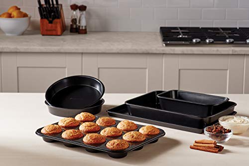 Check out Calphalon Nonstick Bakeware Set, 6-Piece Set Includes Baking Sheet, Cake, Muffin, and Loaf Pans, Dishwasher Safe, Black at https://homemaderecipes.com/product/calphalon-nonstick-bakeware-set-6-piece-set-includes-baking-sheet-cake-muffin-and-loaf-pans-dishwasher-safe-black/
