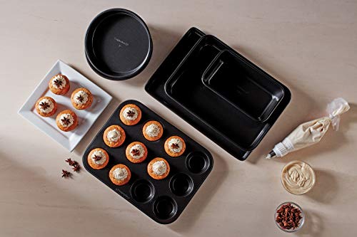 Check out Calphalon Nonstick Bakeware Set, 6-Piece Set Includes Baking Sheet, Cake, Muffin, and Loaf Pans, Dishwasher Safe, Black at https://homemaderecipes.com/product/calphalon-nonstick-bakeware-set-6-piece-set-includes-baking-sheet-cake-muffin-and-loaf-pans-dishwasher-safe-black/