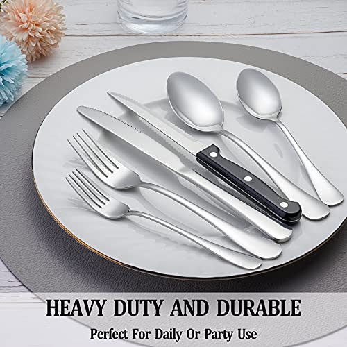 Check out 24 Pcs Silverware Set with Steak Knives Service for 4,Stainless Steel Flatware Set,Mirror Polished Cutlery Utensil Set,Home Kitchen Eating Tableware Set,Include Fork Knife Spoon Set,Dishwasher Safe at https://homemaderecipes.com/product/24-pcs-silverware-set-with-steak-knives-service-for-4stainless-steel-flatware-setmirror-polished-cutlery-utensil-sethome-kitchen-eating-tableware-setinclude-fork-knife-spoon-setdishwasher-safe/