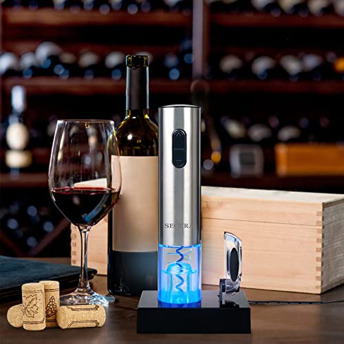 Check out Secura Electric Wine Opener, Automatic Electric Wine Bottle Corkscrew Opener with Foil Cutter, Rechargeable (Stainless Steel) at https://homemaderecipes.com/product/secura-electric-wine-opener-automatic-electric-wine-bottle-corkscrew-opener-with-foil-cutter-rechargeable-stainless-steel/
