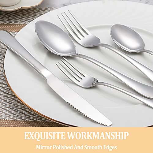 Check out 50 Piece Silverware Set Service for 10,Premium Stainless Steel Flatware Set,Mirror Polished Cutlery Utensil Set,Durable Home Kitchen Eating Tableware Set,Include Fork Knife Spoon Set,Dishwasher Safe at https://homemaderecipes.com/product/50-piece-silverware-set-service-for-10premium-stainless-steel-flatware-setmirror-polished-cutlery-utensil-setdurable-home-kitchen-eating-tableware-setinclude-fork-knife-spoon-setdishwasher-safe/