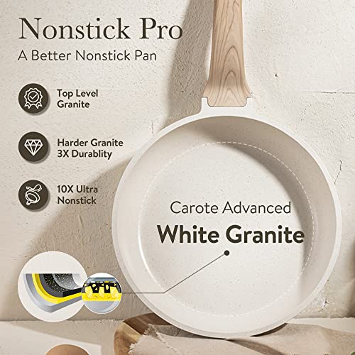Check out CAROTE Pots and Pans Set Nonstick, White Granite Induction Kitchen Cookware Sets, 10 Pcs Non Stick Cooking Set w/Frying Pans & Saucepans(PFOS, PFOA Free) at https://homemaderecipes.com/product/carote-pots-and-pans-set-nonstick-white-granite-induction-kitchen-cookware-sets-10-pcs-non-stick-cooking-set-w-frying-pans-saucepanspfos-pfoa-free/