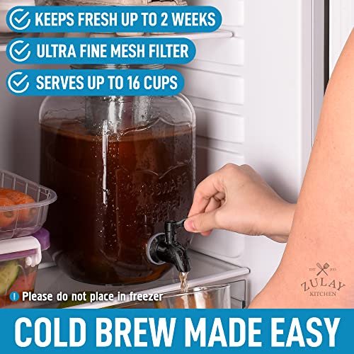 Zulay Kitchen 1 Gallon Cold Brew Coffee Maker with EXTRA-THICK